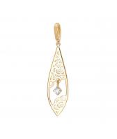 Золотой кулон Эстет 01P139249 c фианитом