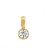 Золотой кулон Эстет 01P139297 c фианитом, cо Swarovski