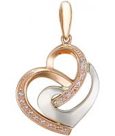 Золотой кулон Эстет 01P161486 c фианитом