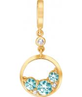 Золотой кулон Эстет 01P2310860-1 c фианитом, cо Swarovski