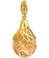 Серебряный кулон Эстет 01P258327A c фианитом