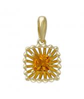 Золотой кулон Эстет 01P338000 c цитрином