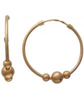 Золотые серьги кольца конго Эстет 01S014627