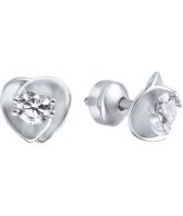 Серьги-пусеты (гвоздики) из белого золота Эстет 01S1211471 с фианитами