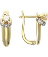 Золотые серьги Эстет 01S134890 с фианитами