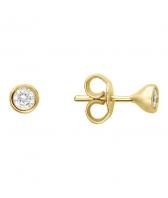 Ювелирная золотая одиночная серьга Эстет 01S136024 с фианитом