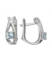 Серьги из белого золота Эстет 01S327838-1 с аквамаринами