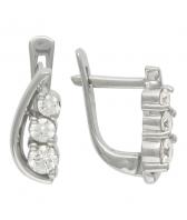Серьги из белого золота Эстет 01S623665 с бриллиантами