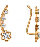 Золотые серьги SOKOLOV 020619_s с фианитами