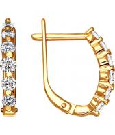 Золотые серьги SOKOLOV 025341_s с фианитами