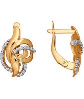 Золотые серьги SOKOLOV 026475_s с фианитами