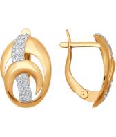 Золотые серьги SOKOLOV 026698_s с фианитами