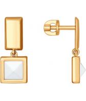 Золотые серьги SOKOLOV 027127_s с ситаллами