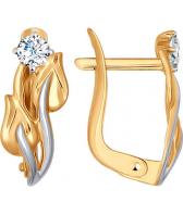 Золотые серьги SOKOLOV 027277_s с фианитами