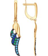 Золотые серьги SOKOLOV 027280_s с фианитами