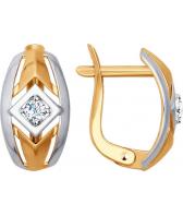 Золотые серьги SOKOLOV 027284_s с фианитами