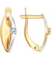 Золотые серьги SOKOLOV 027300_s с фианитами