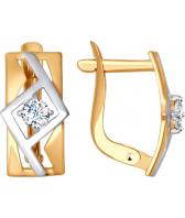 Золотые серьги SOKOLOV 027310_s с фианитами