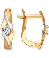 Золотые серьги SOKOLOV 027311_s с фианитами
