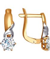 Золотые серьги SOKOLOV 027329_s с фианитами
