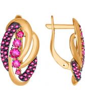 Золотые серьги SOKOLOV 027358_s с фианитами