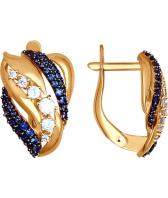 Золотые серьги SOKOLOV 027360_s с фианитами