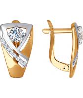 Золотые серьги SOKOLOV 027364_s с фианитами