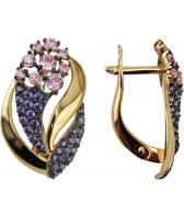 Золотые серьги SOKOLOV 027387_s с фианитами