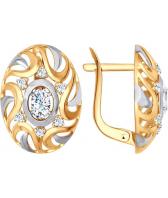 Золотые серьги SOKOLOV 027466_s с фианитами