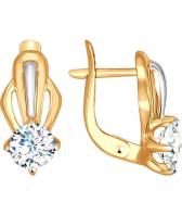Золотые серьги SOKOLOV 027489_s с фианитами