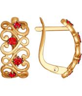 Золотые серьги SOKOLOV 027559_s с фианитами