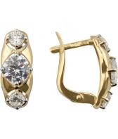 Золотые серьги SOKOLOV 027560_s с фианитами