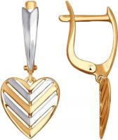 Золотые классические серьги SOKOLOV 027653_s