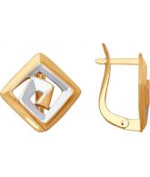 Золотые классические серьги SOKOLOV 027655_s