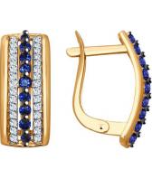 Золотые серьги SOKOLOV 027661_s с фианитами