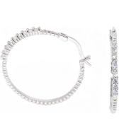 Серебряные серьги кольца конго Silver Wings 02FYE6191a-113 с цирконием