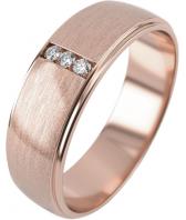 Ювелирное золотое обручальное кольцо Graf Кольцов 03315-3br/k с бриллиантами