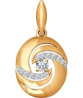 Золотой кулон SOKOLOV 034735_s c фианитом