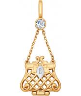 Золотой кулон SOKOLOV 034918_s c фианитом