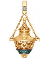 Золотой кулон SOKOLOV 035030_s c фианитом