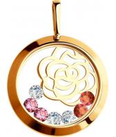 Золотой кулон SOKOLOV 035076_s c фианитом