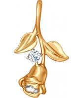 Золотой кулон SOKOLOV 035180_s c фианитом