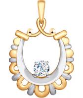 Золотой кулон SOKOLOV 035182_s c фианитом