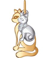 Золотой кулон SOKOLOV 035234_s c фианитом