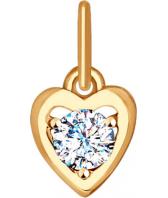 Золотой кулон SOKOLOV 035236_s c фианитом