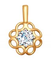 Золотой кулон SOKOLOV 035261_s c фианитом
