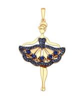 Золотой кулон SOKOLOV 035315_s c фианитом