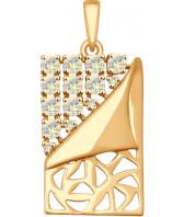 Золотой кулон SOKOLOV 035335_s с ситаллами