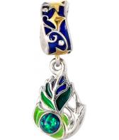 Серебряный кулон Национальное Достояние 04-0180-nd c эмалью, опалом