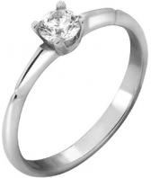 Серебряное помолвочное кольцо Русское Золото 05010935-6 с фианитом